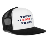 Trump Vance 2024 Trucker Cap - white/black