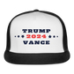 Trump Vance 2024 Trucker Cap - white/black