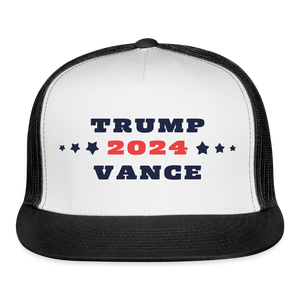 Trump Vance 2024 Trucker Cap - white/black