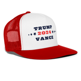 Trump Vance 2024 Trucker Cap - white/red