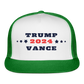 Trump Vance 2024 Trucker Cap - white/kelly green