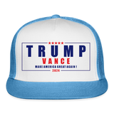 Trump Vance 2024 Trucker Cap - white/blue