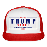 Trump Vance 2024 Trucker Cap - white/red