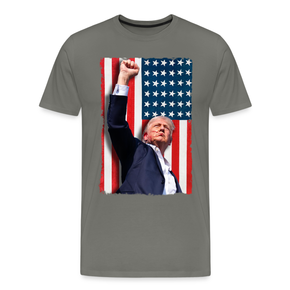 Stand Tall - Trump 2024 Men's Premium T-Shirt - asphalt gray