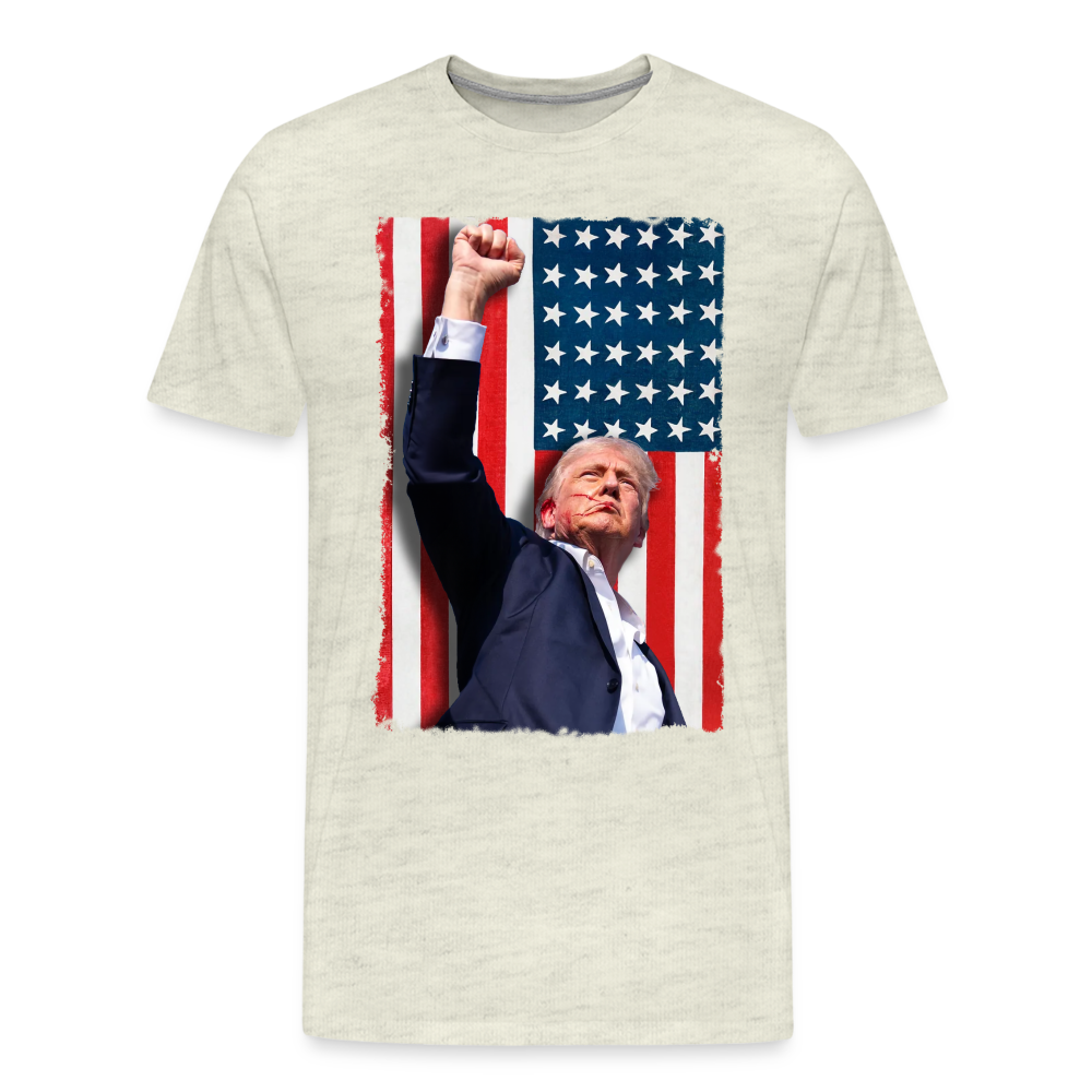 Stand Tall - Trump 2024 Men's Premium T-Shirt - heather oatmeal