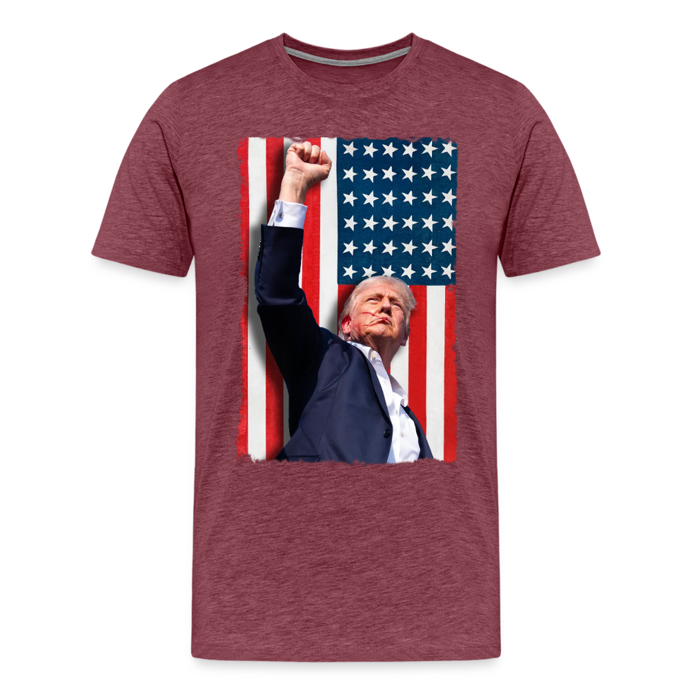 Stand Tall - Trump 2024 Men's Premium T-Shirt - heather burgundy