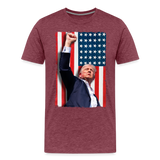 Stand Tall - Trump 2024 Men's Premium T-Shirt - heather burgundy