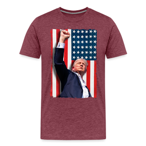 Stand Tall - Trump 2024 Men's Premium T-Shirt - heather burgundy