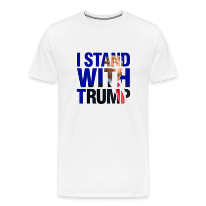 I Stand With Trump Men's Premium T-Shirt - white