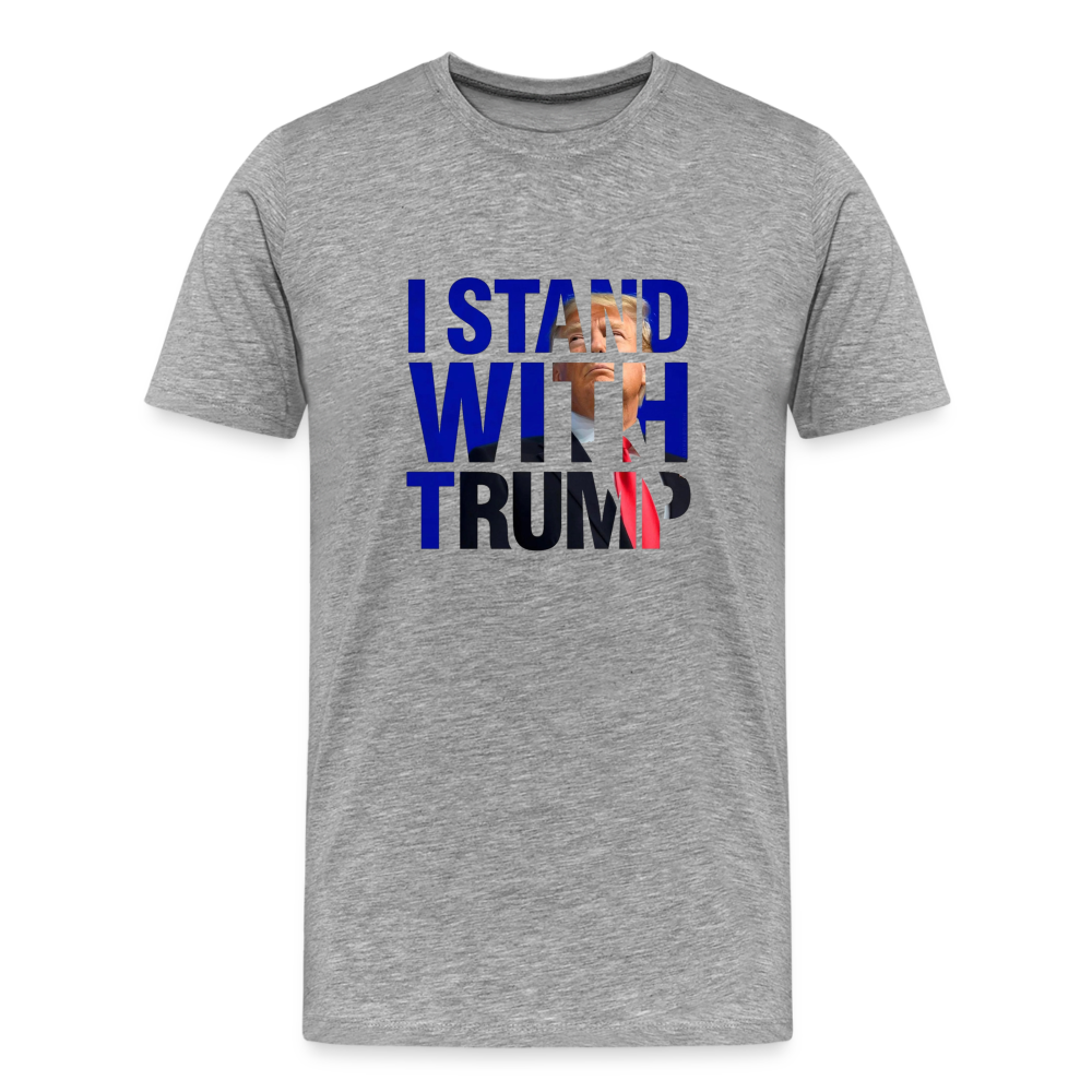 I Stand With Trump Men's Premium T-Shirt - heather gray