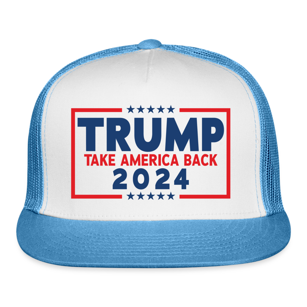 Trump 2024 - Take America Back Trucker Cap - white/blue