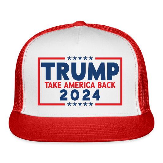 Trump 2024 - Take America Back Trucker Cap - white/red