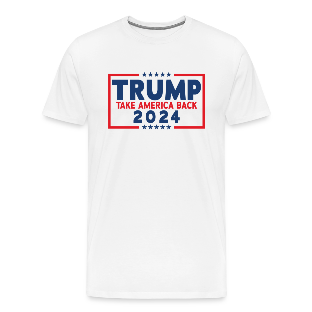 Trump 2024 - Take America Back Men's Premium T-Shirt - white