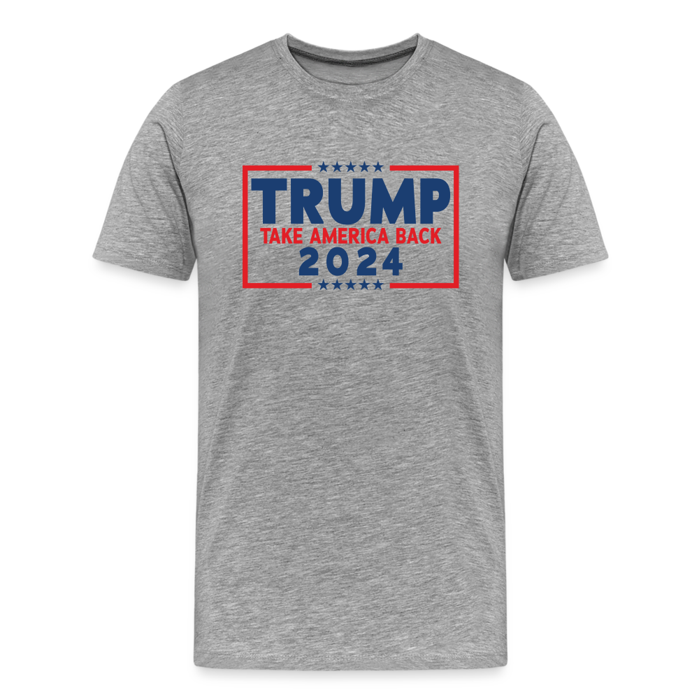 Trump 2024 - Take America Back Men's Premium T-Shirt - heather gray