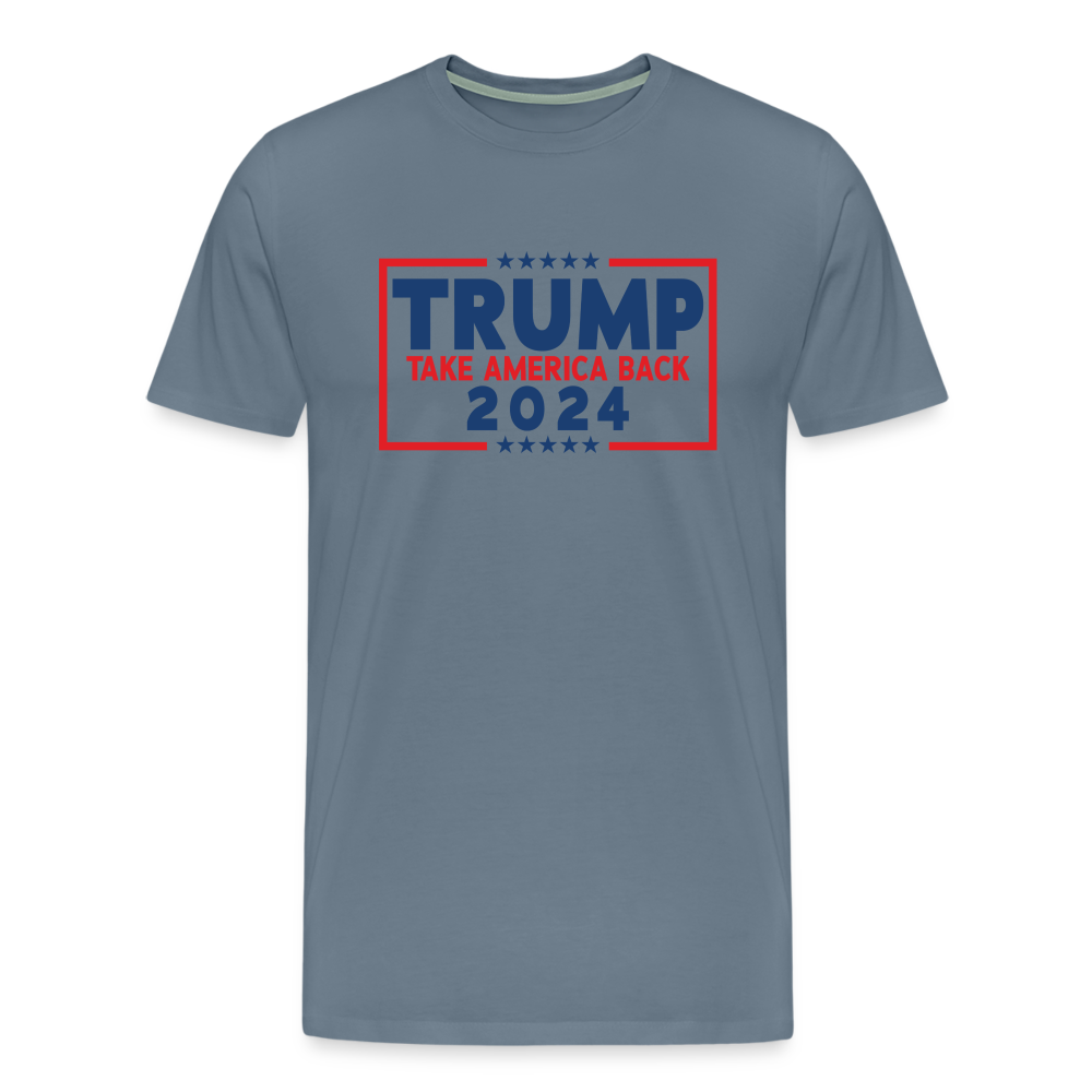 Trump 2024 - Take America Back Men's Premium T-Shirt - steel blue