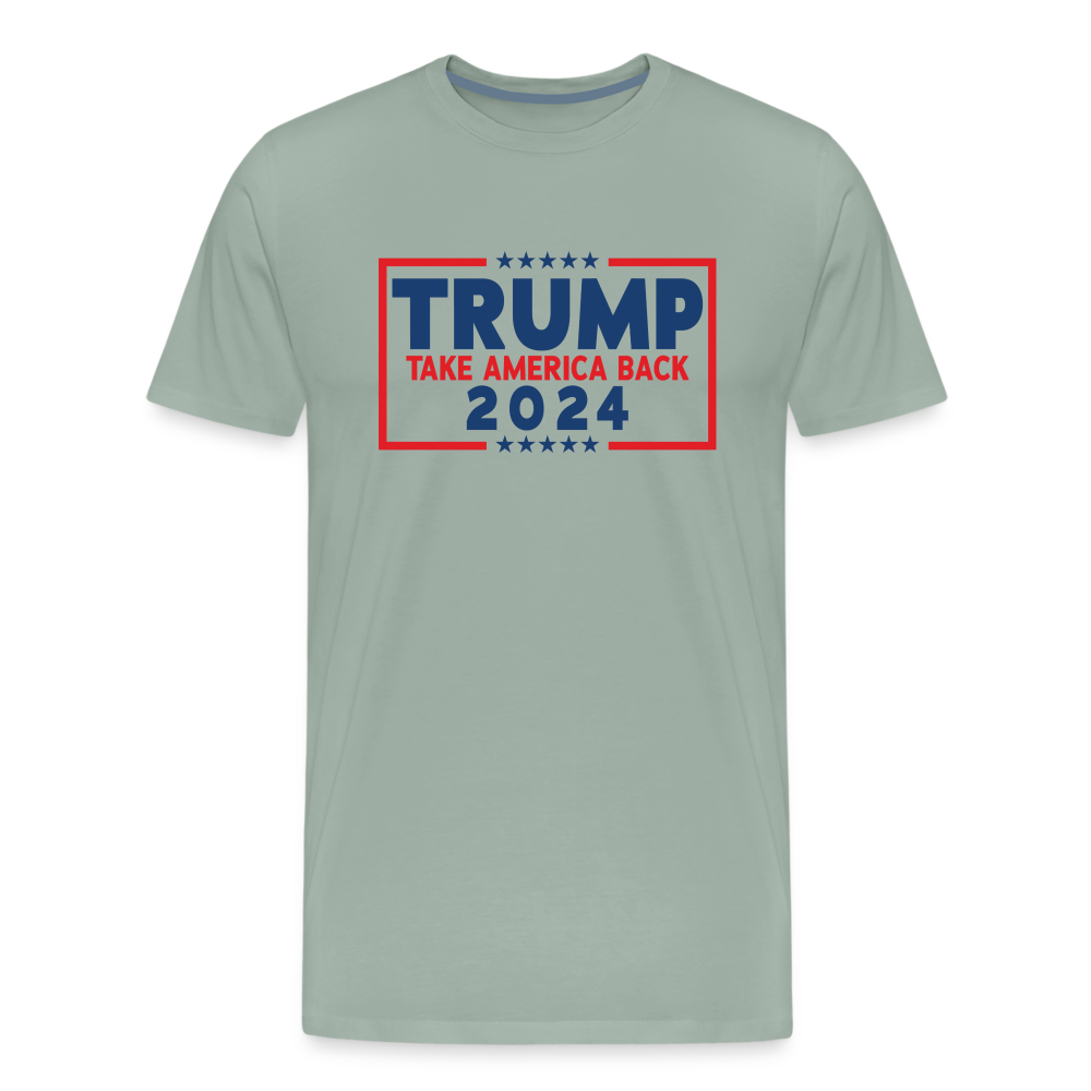 Trump 2024 - Take America Back Men's Premium T-Shirt - steel green