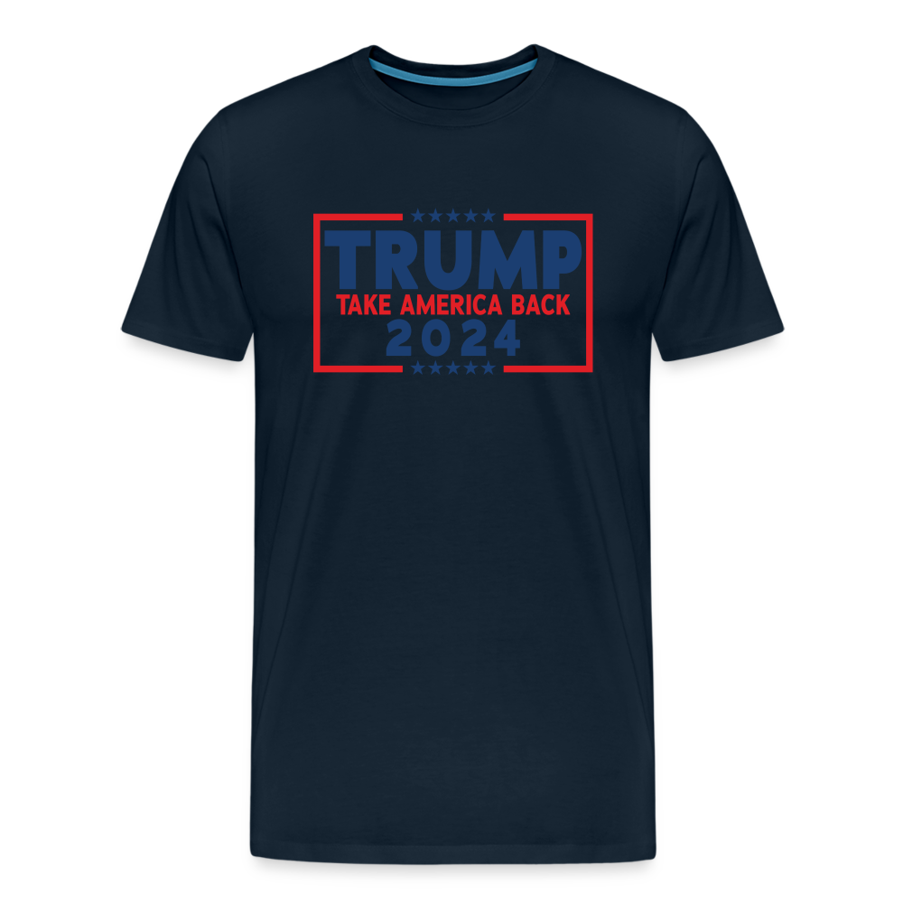 Trump 2024 - Take America Back Men's Premium T-Shirt - deep navy