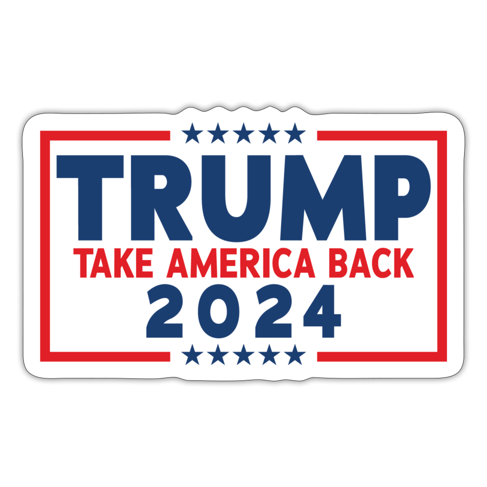 Trump 2024 - Take America Back Sticker - white matte