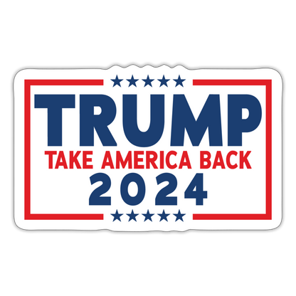 Trump 2024 - Take America Back Sticker - white matte