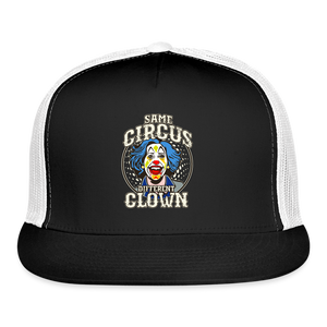 Same Circus Different Clown Trucker Cap - black/white