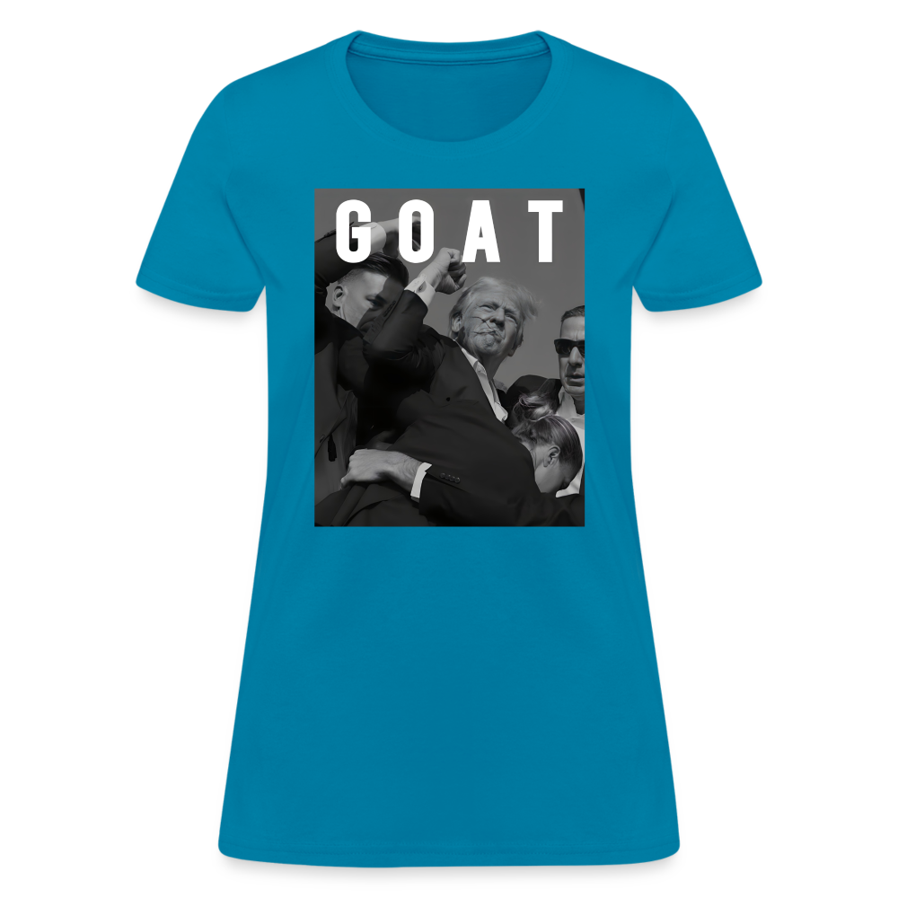 Trump GOAT 7/13/24 Women's T-Shirt - turquoise