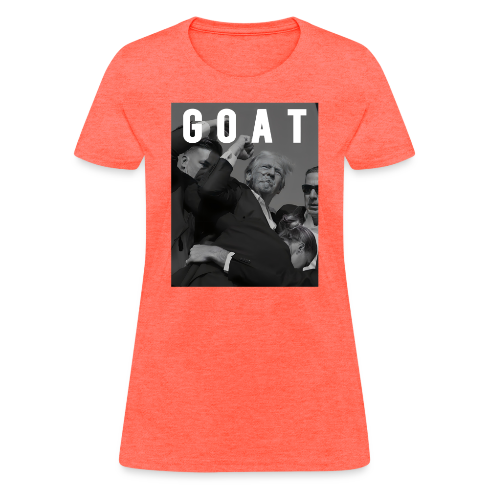 Trump GOAT 7/13/24 Women's T-Shirt - heather coral