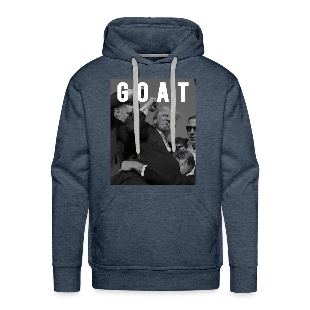 Trump GOAT 7/13/24 Men’s Premium Hoodie - heather denim