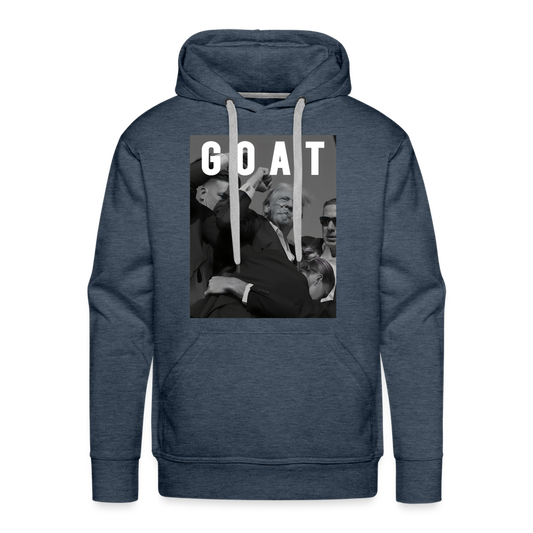 Trump GOAT 7/13/24 Men’s Premium Hoodie - heather denim