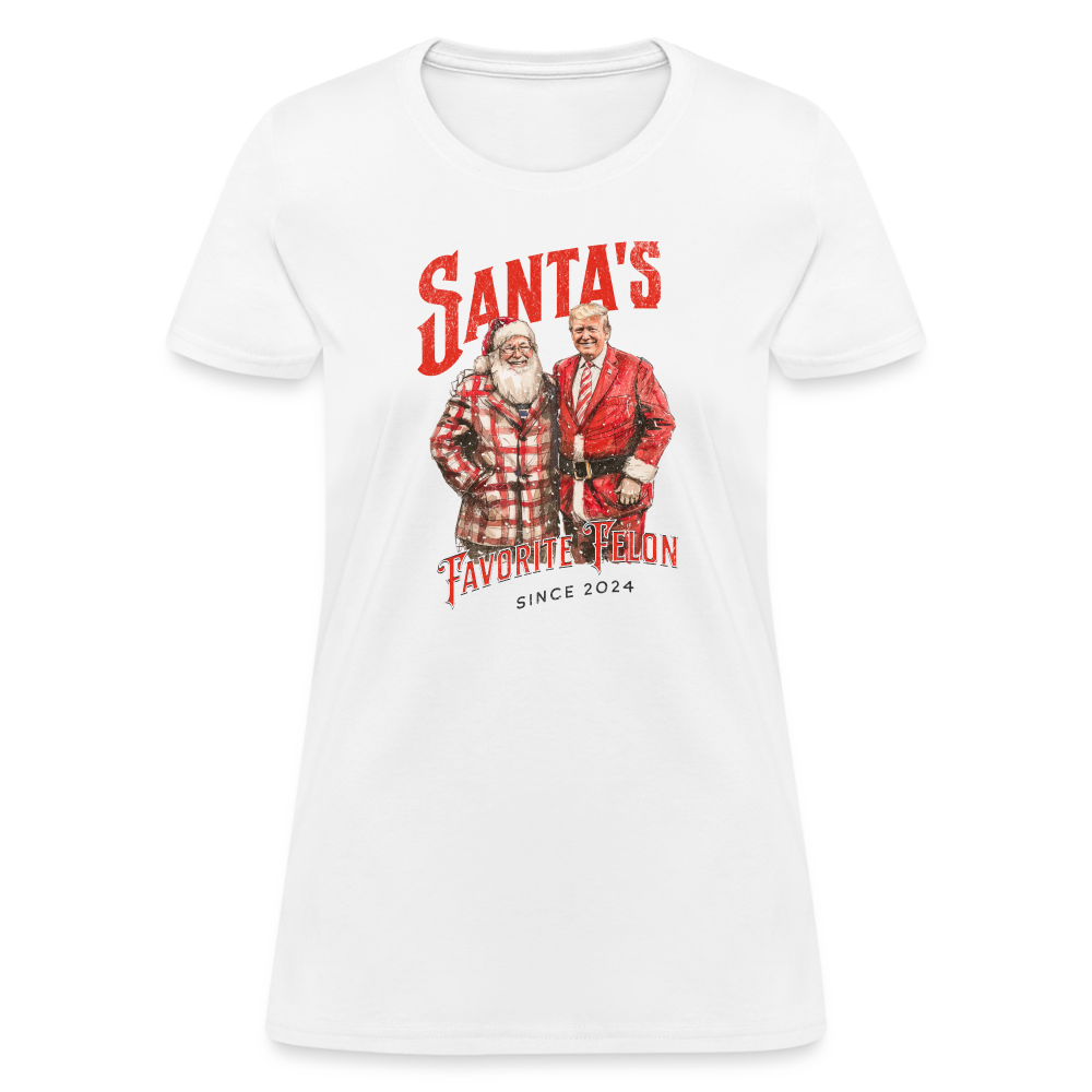 Santa’s favorite felon Women's T-Shirt - white