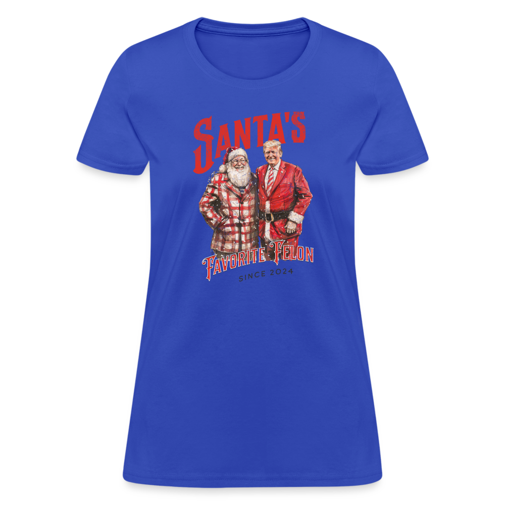 Santa’s favorite felon Women's T-Shirt - royal blue