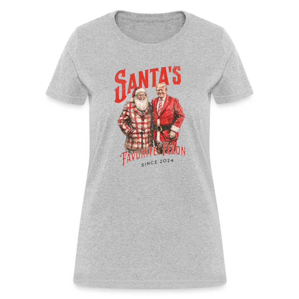 Santa’s favorite felon Women's T-Shirt - heather gray