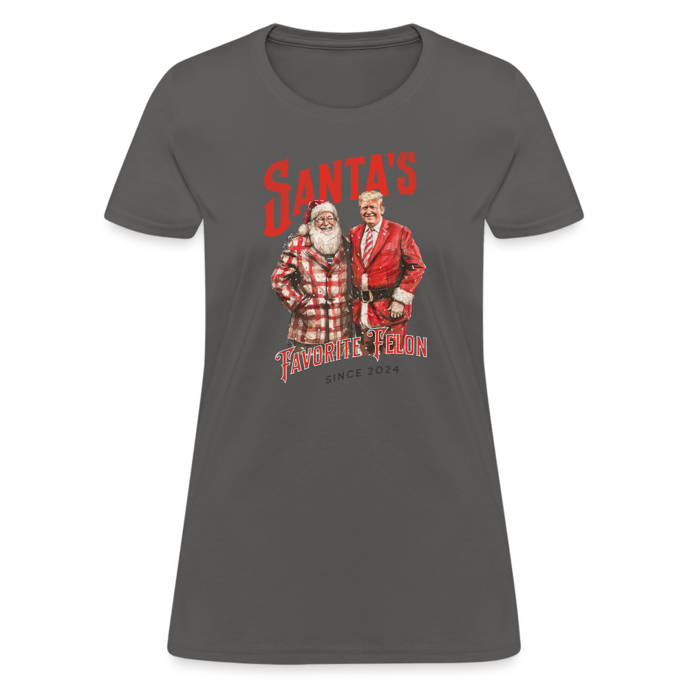 Santa’s favorite felon Women's T-Shirt - charcoal