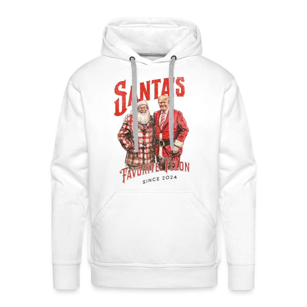 Santa’s favorite felon Men’s Premium Hoodie - white