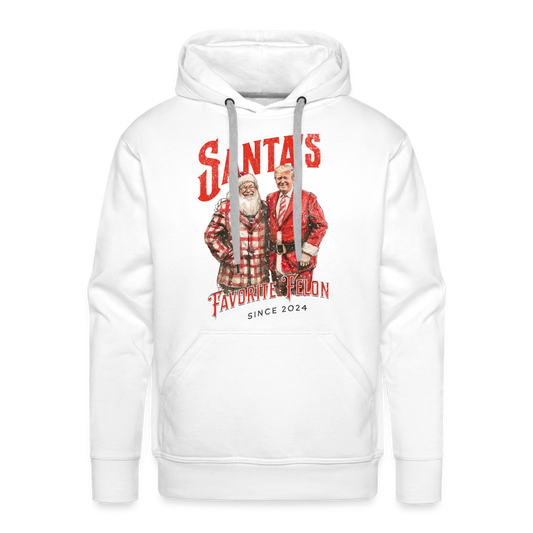 Santa’s favorite felon Men’s Premium Hoodie - white