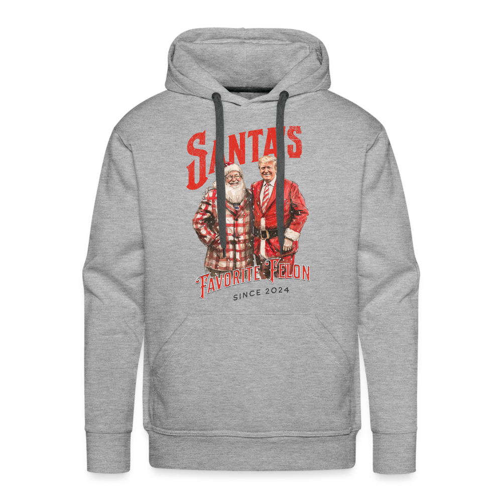 Santa’s favorite felon Men’s Premium Hoodie - heather grey