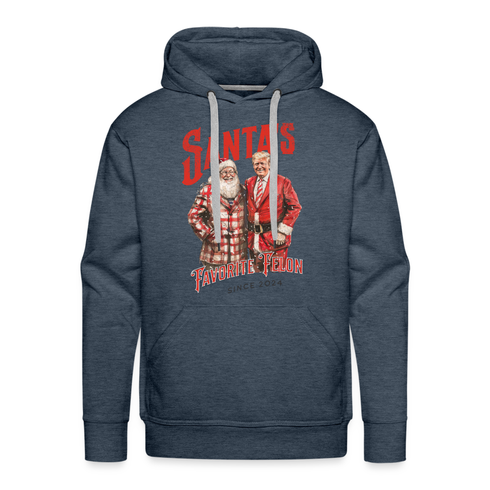 Santa’s favorite felon Men’s Premium Hoodie - heather denim