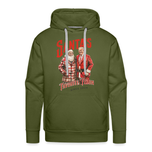 Santa’s favorite felon Men’s Premium Hoodie - olive green