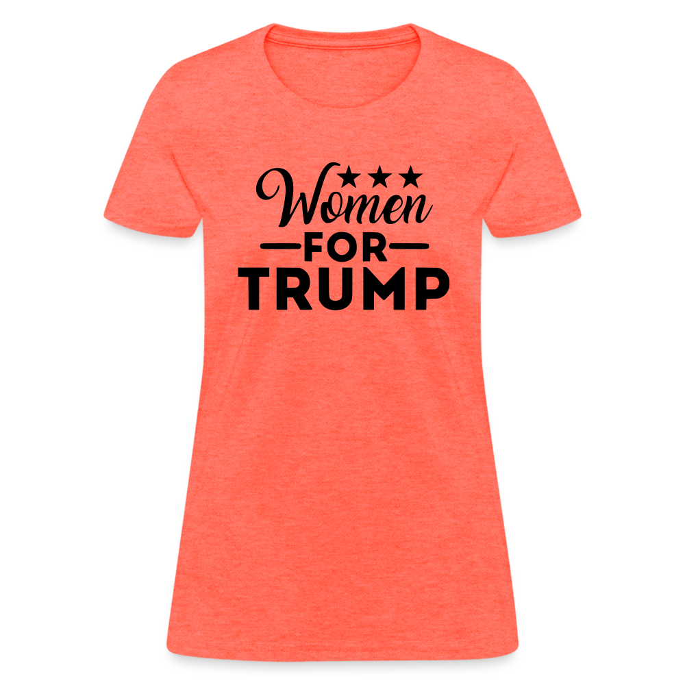 Women For Trump Women's T-Shirt - heather coral