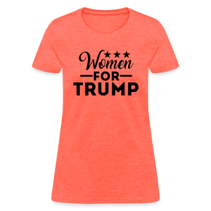 Women For Trump Women's T-Shirt - heather coral