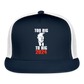 Too Big To Rig TRUMP 2024 Trucker Cap - navy/white