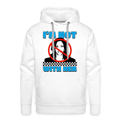 I’m not with her Men’s Premium Hoodie - white