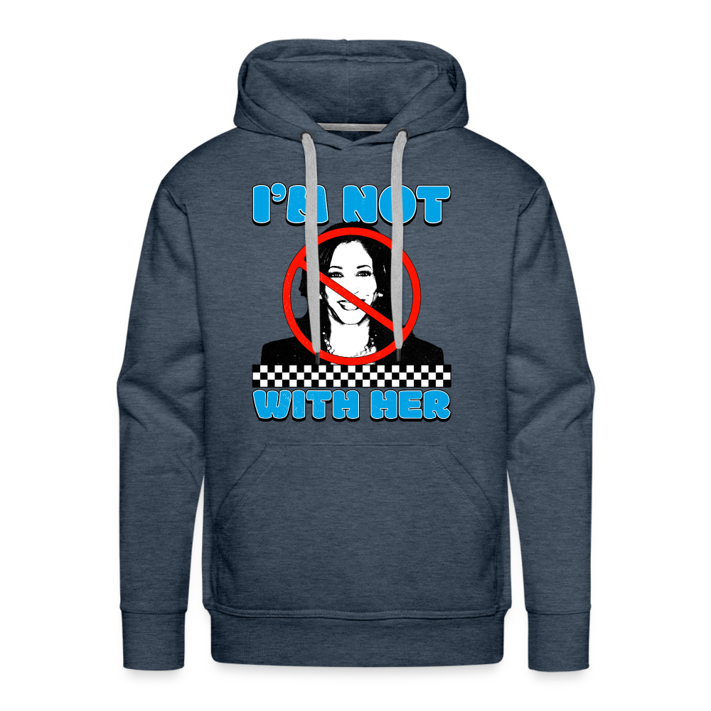 I’m not with her Men’s Premium Hoodie - heather denim