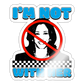 I’m not with her Sticker - white glossy