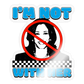 I’m not with her Sticker - transparent glossy