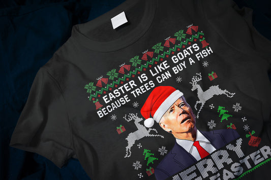 Santa Joe Biden Merry 4th Of Easter Funny Christmas Classic T-Shirt