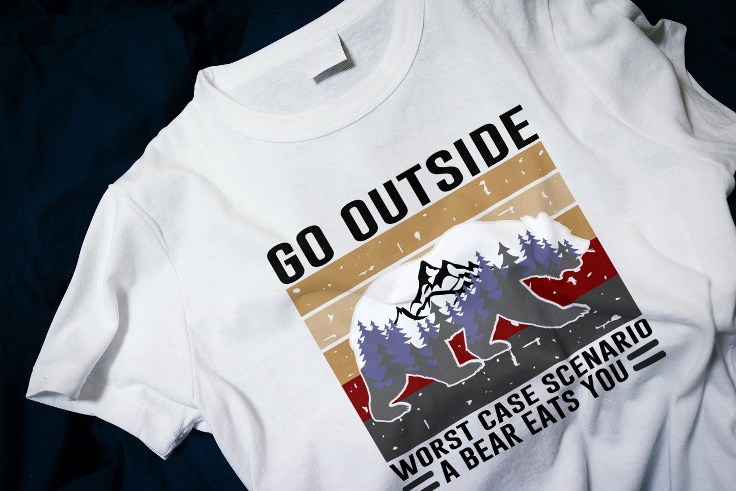 Go Outside, Even if the Worst Case Scenario is a Bear Eating You Classic T-Shirt