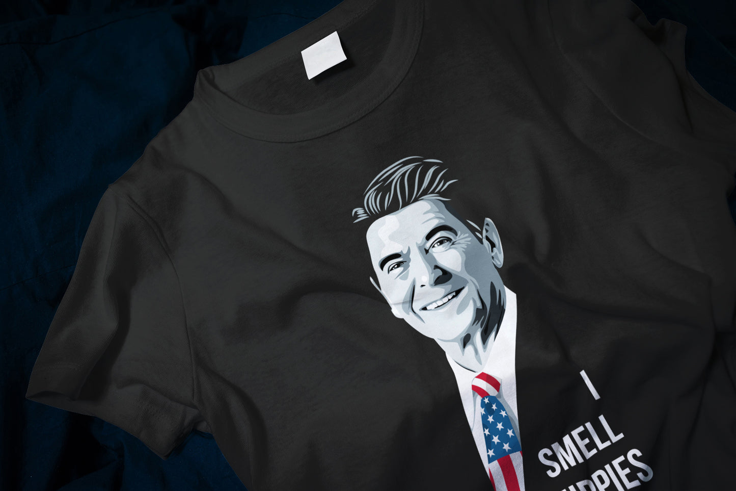 I Smell Hippies | Funny Ronald Reagan Classic T-Shirt