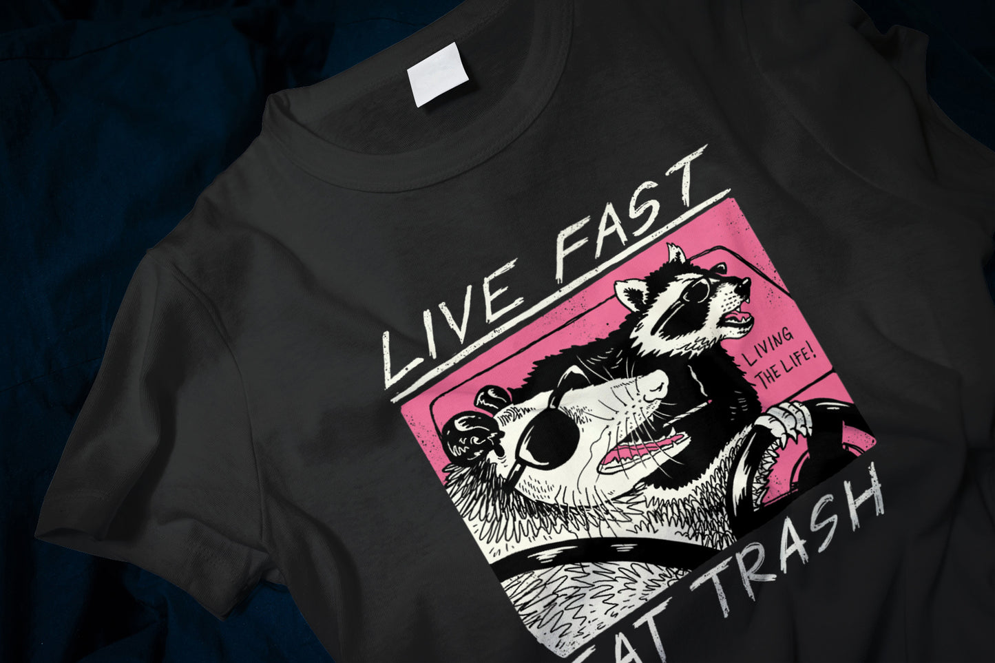 Live Fast Eat Trash Funny Classic T-Shirt