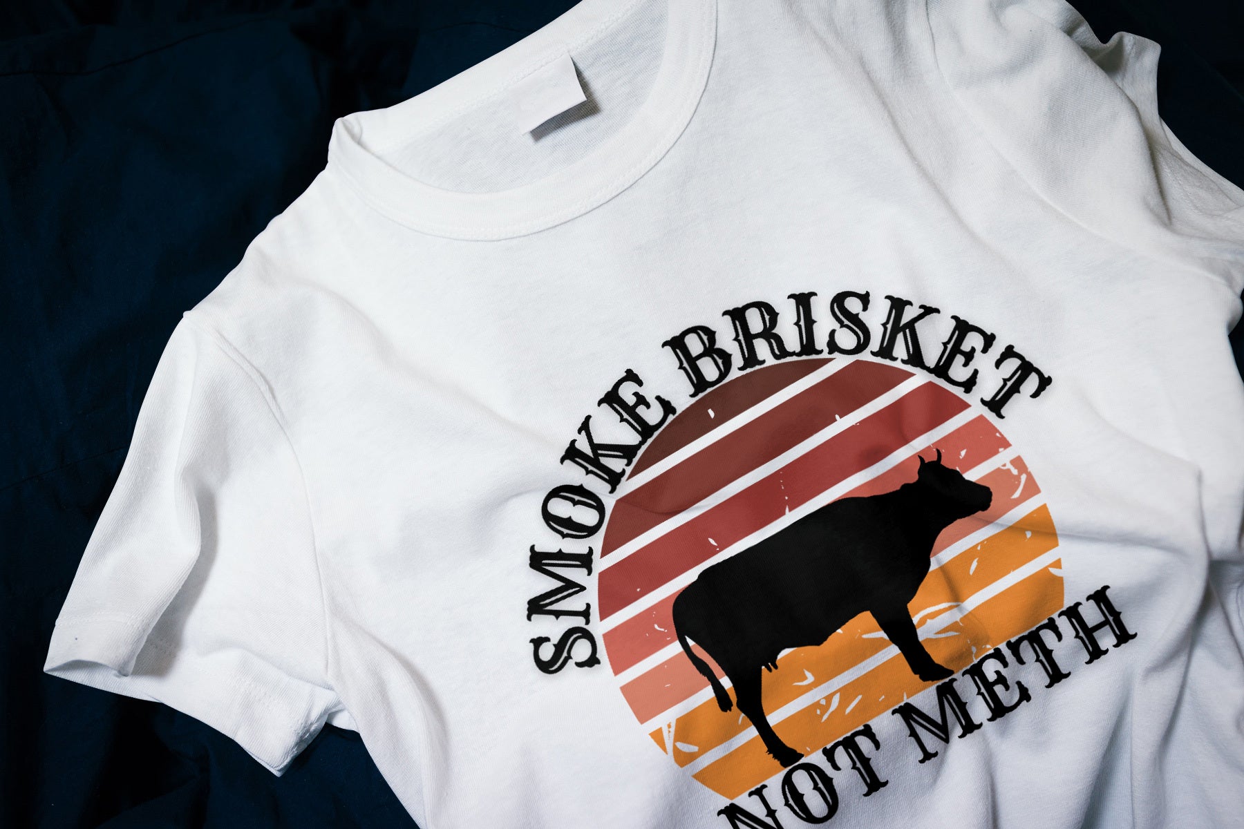 Smoke Brisket Not Meth Classic T-Shirt: A Hilarious BBQ Statement for Men!