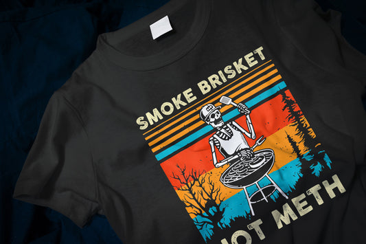 Funny BBQ Smoke Brisket Not Meth Unisex Classic T-Shirt